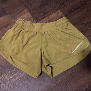 Like New Lululemon Olive Green Women's Athletic Shorts 2in length size 4